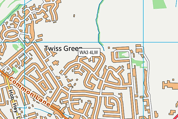 WA3 4LW map - OS VectorMap District (Ordnance Survey)