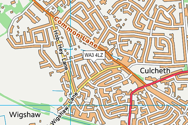 WA3 4LZ map - OS VectorMap District (Ordnance Survey)