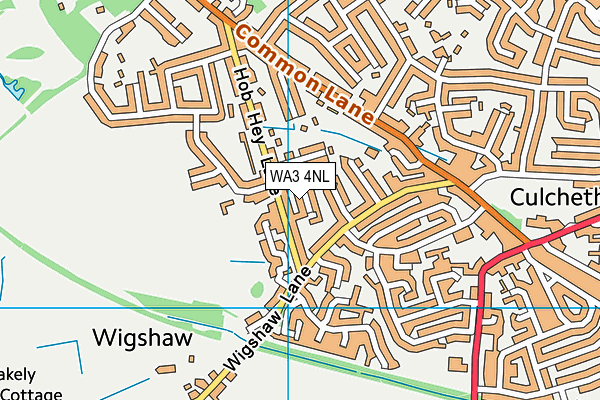 WA3 4NL map - OS VectorMap District (Ordnance Survey)