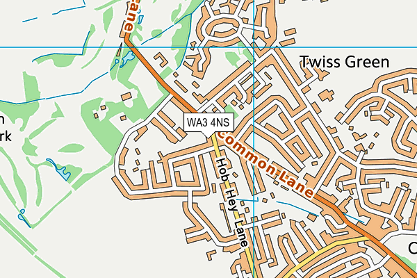 WA3 4NS map - OS VectorMap District (Ordnance Survey)