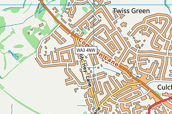 WA3 4NW map - OS VectorMap District (Ordnance Survey)