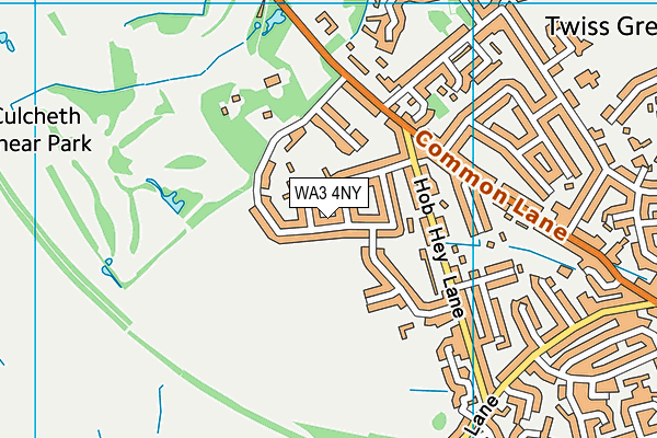 WA3 4NY map - OS VectorMap District (Ordnance Survey)