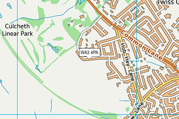 WA3 4PA map - OS VectorMap District (Ordnance Survey)