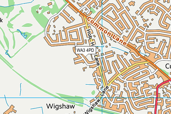 WA3 4PD map - OS VectorMap District (Ordnance Survey)
