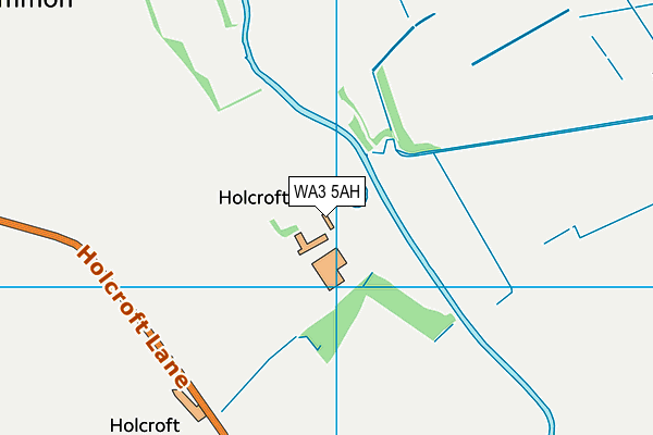 WA3 5AH map - OS VectorMap District (Ordnance Survey)