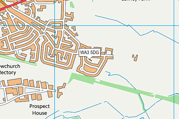 WA3 5DG map - OS VectorMap District (Ordnance Survey)