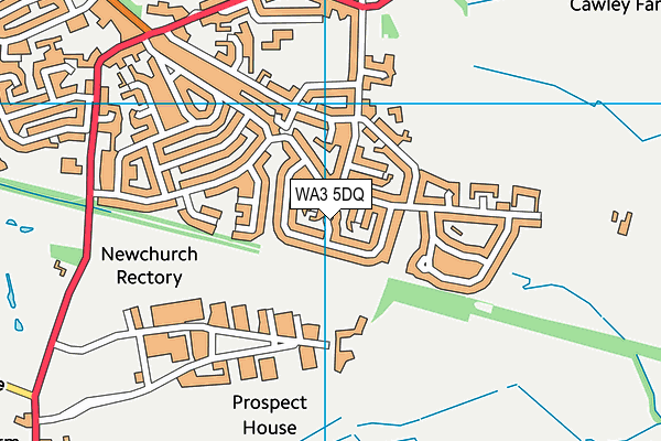 WA3 5DQ map - OS VectorMap District (Ordnance Survey)