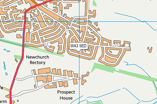 WA3 5ED map - OS VectorMap District (Ordnance Survey)