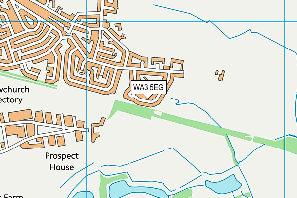WA3 5EG map - OS VectorMap District (Ordnance Survey)