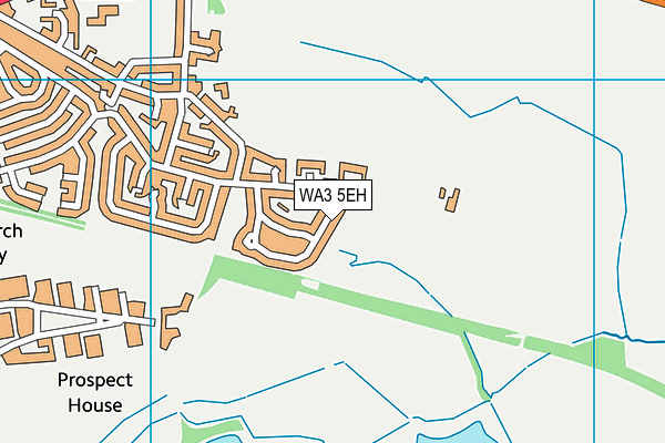 WA3 5EH map - OS VectorMap District (Ordnance Survey)