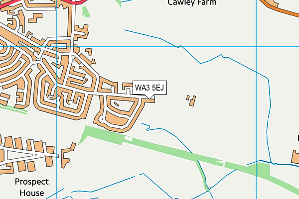 WA3 5EJ map - OS VectorMap District (Ordnance Survey)