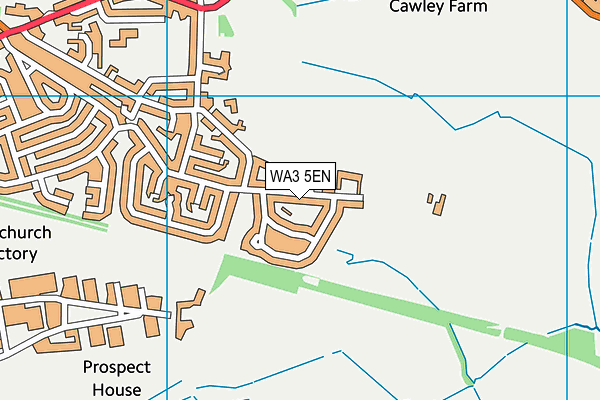 WA3 5EN map - OS VectorMap District (Ordnance Survey)
