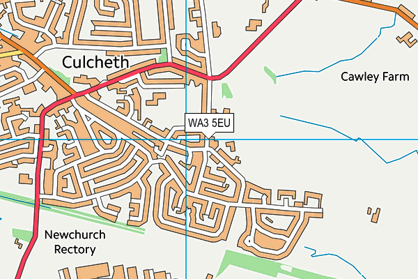 WA3 5EU map - OS VectorMap District (Ordnance Survey)