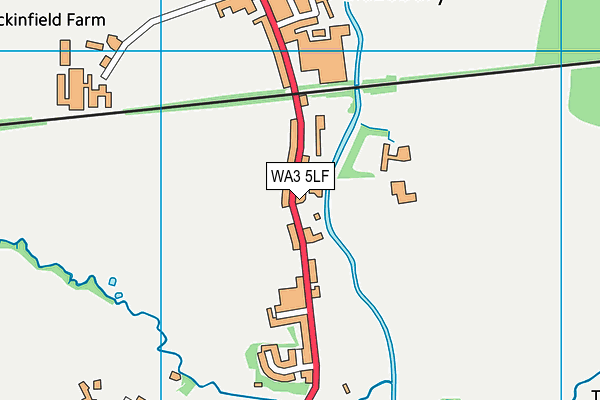 WA3 5LF map - OS VectorMap District (Ordnance Survey)