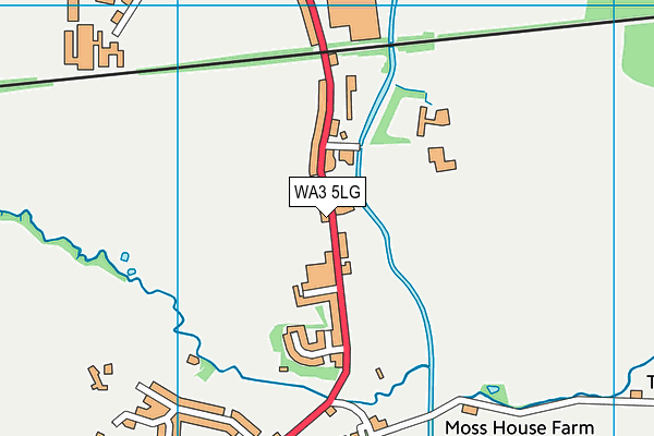WA3 5LG map - OS VectorMap District (Ordnance Survey)