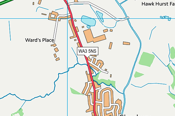 WA3 5NS map - OS VectorMap District (Ordnance Survey)