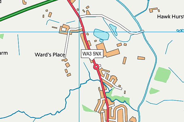 WA3 5NX map - OS VectorMap District (Ordnance Survey)