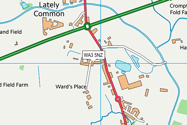 WA3 5NZ map - OS VectorMap District (Ordnance Survey)