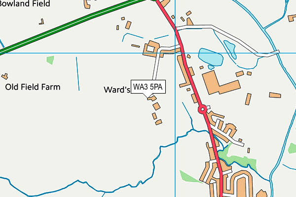 WA3 5PA map - OS VectorMap District (Ordnance Survey)