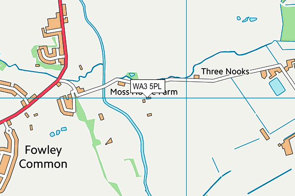 WA3 5PL map - OS VectorMap District (Ordnance Survey)