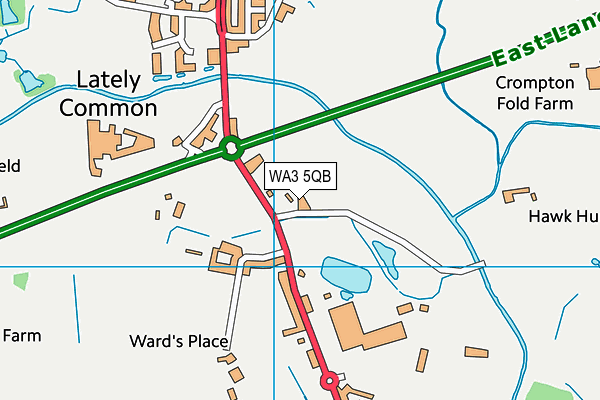 WA3 5QB map - OS VectorMap District (Ordnance Survey)