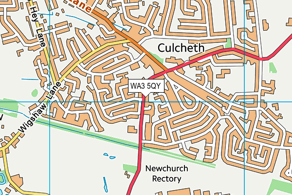 WA3 5QY map - OS VectorMap District (Ordnance Survey)