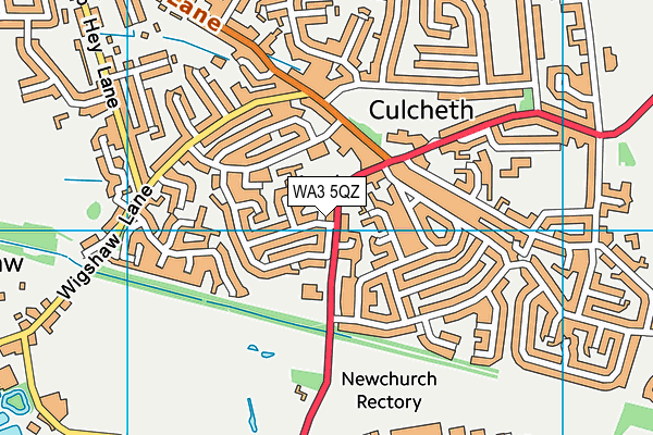 WA3 5QZ map - OS VectorMap District (Ordnance Survey)