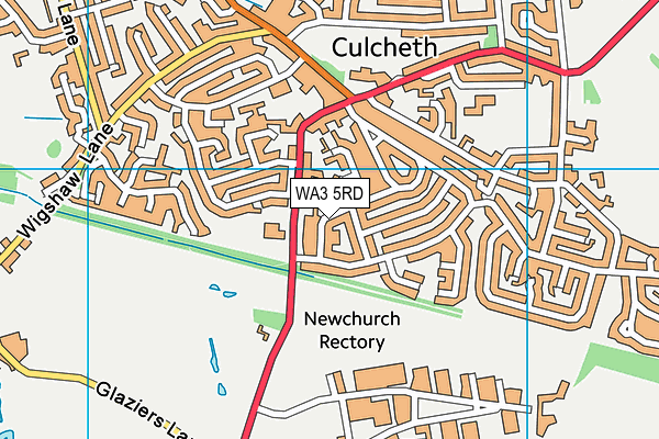 WA3 5RD map - OS VectorMap District (Ordnance Survey)