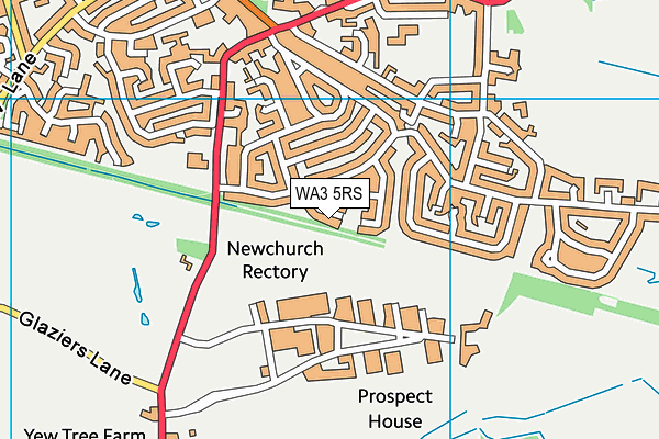 WA3 5RS map - OS VectorMap District (Ordnance Survey)