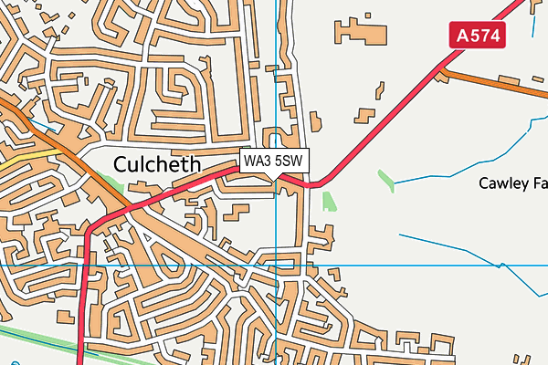 Map of LEO'S CULCHETH LTD at district scale
