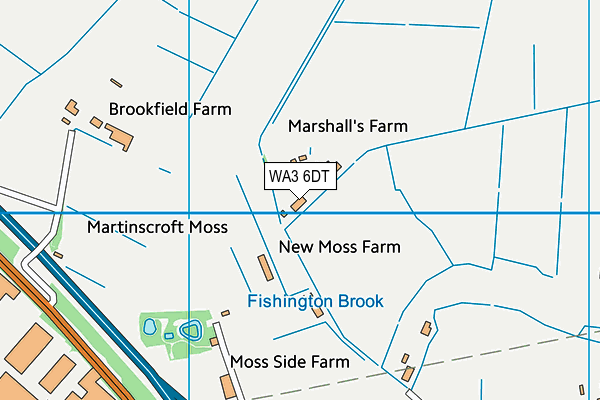 WA3 6DT map - OS VectorMap District (Ordnance Survey)