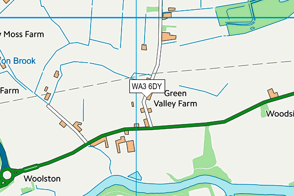 WA3 6DY map - OS VectorMap District (Ordnance Survey)