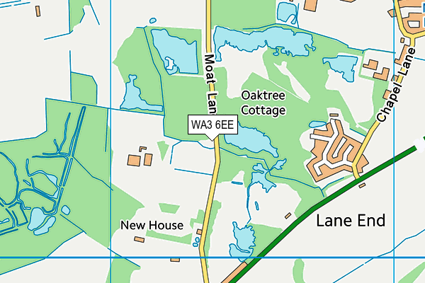 WA3 6EE map - OS VectorMap District (Ordnance Survey)
