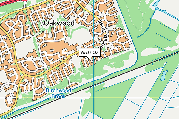 WA3 6QZ map - OS VectorMap District (Ordnance Survey)