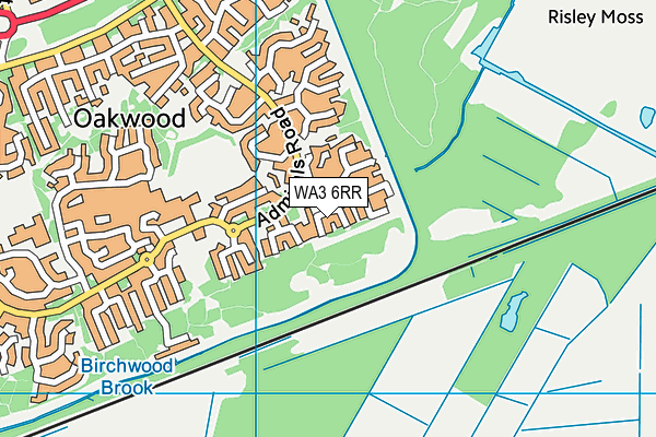 WA3 6RR map - OS VectorMap District (Ordnance Survey)