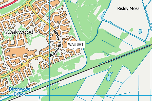 WA3 6RT map - OS VectorMap District (Ordnance Survey)