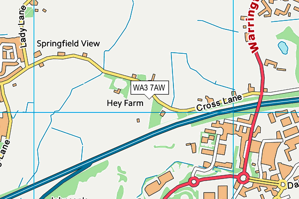 Croft Golf Centre map (WA3 7AW) - OS VectorMap District (Ordnance Survey)