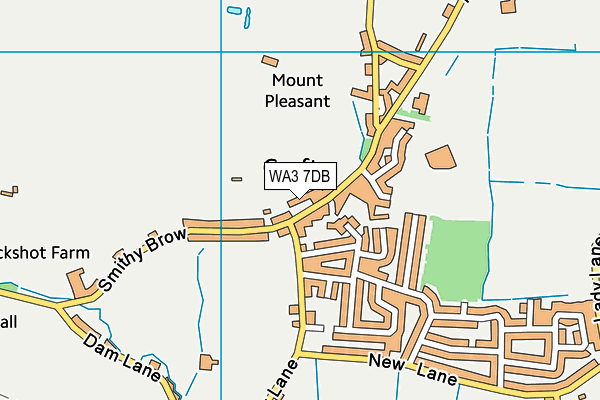 WA3 7DB map - OS VectorMap District (Ordnance Survey)