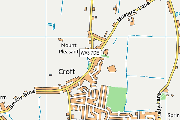 WA3 7DE map - OS VectorMap District (Ordnance Survey)