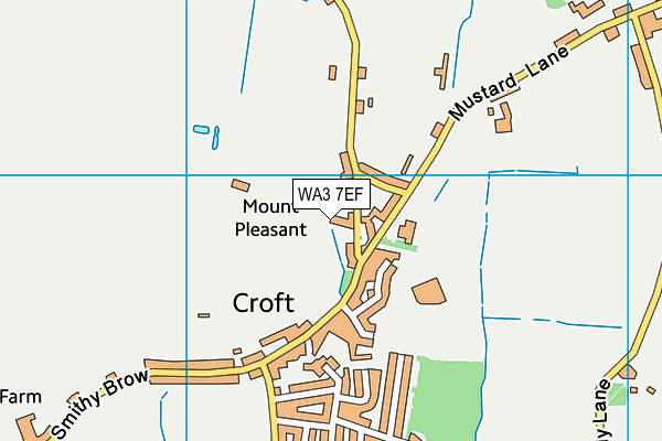 WA3 7EF map - OS VectorMap District (Ordnance Survey)
