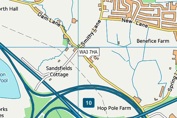 WA3 7HA map - OS VectorMap District (Ordnance Survey)