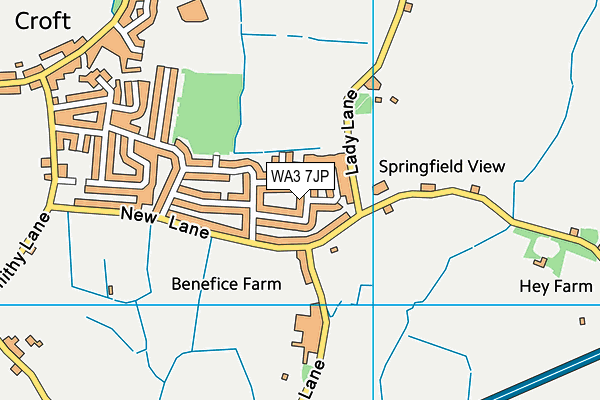 WA3 7JP map - OS VectorMap District (Ordnance Survey)
