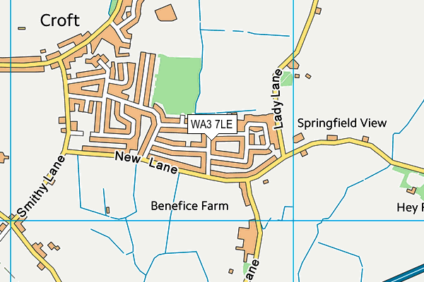 WA3 7LE map - OS VectorMap District (Ordnance Survey)
