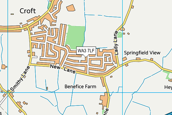 WA3 7LF map - OS VectorMap District (Ordnance Survey)