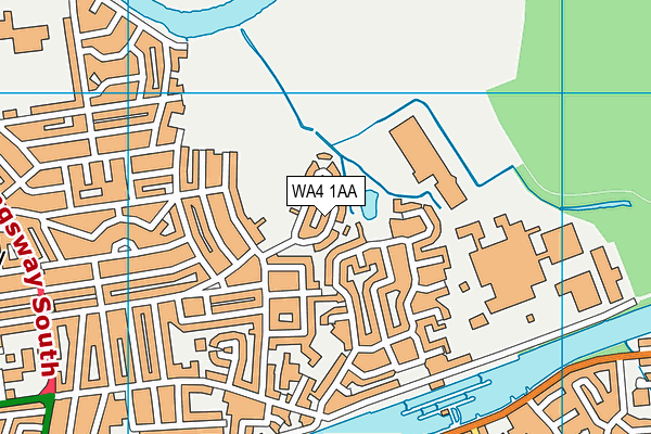 WA4 1AA map - OS VectorMap District (Ordnance Survey)