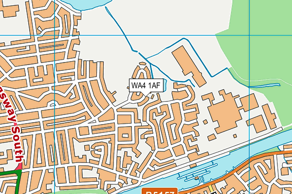 WA4 1AF map - OS VectorMap District (Ordnance Survey)
