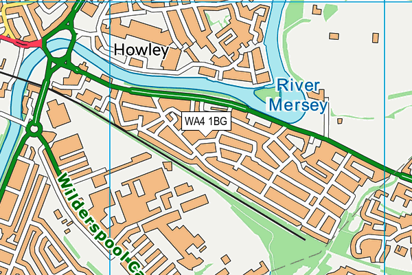 WA4 1BG map - OS VectorMap District (Ordnance Survey)