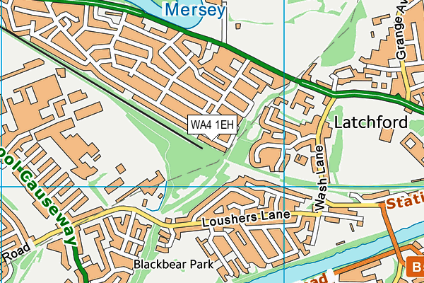 WA4 1EH map - OS VectorMap District (Ordnance Survey)