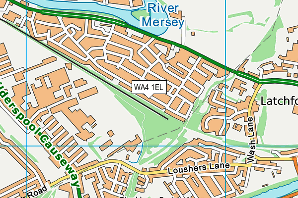 WA4 1EL map - OS VectorMap District (Ordnance Survey)