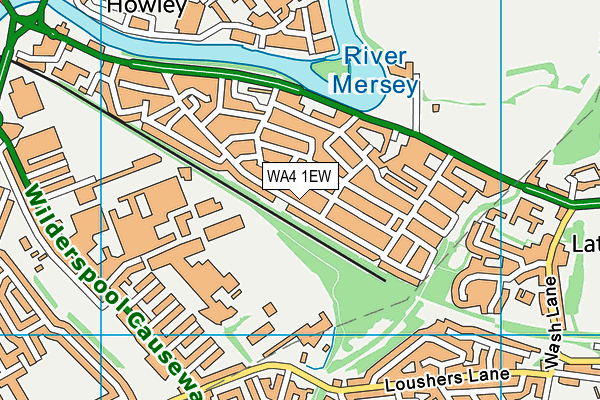 WA4 1EW map - OS VectorMap District (Ordnance Survey)